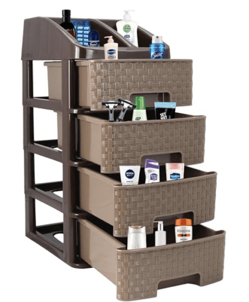 NAKODA Pride 4tier Plastic Modular Drawer System for Kitchen, Offices, Home, Hospitals, Schools, Doctors, Beauty Parlour, Saloons (Dimension Front w 17*Side l 20* H 30.5 cm) - Image 6